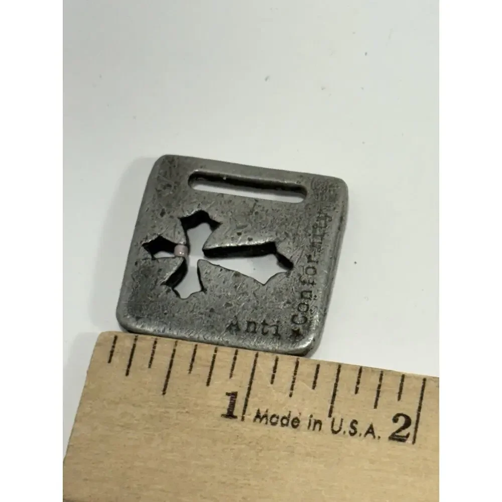 Ant Conformity‎ Cut Out Cross Belt Buckle? Pewter? Pendant See Details